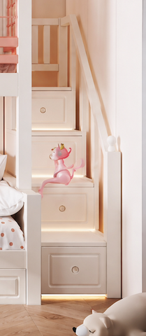 Nukhome Pink Petal Bunk Bed (G080 - Pink)