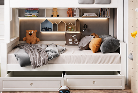 Nukhome Grey Petal Bunk Bed (G080 - Grey)