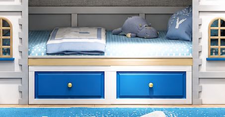 Nukhome Blue Castle Height Bunk (C011 - Blue)