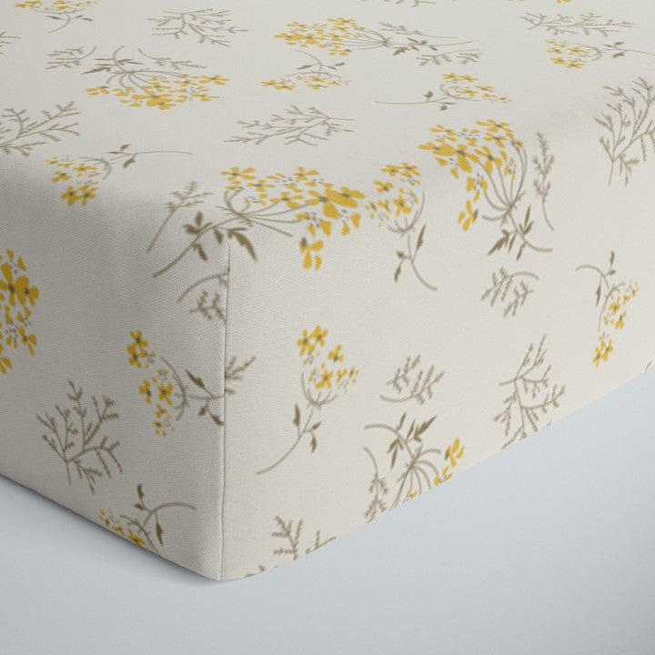 lullypop Fitted Cot Sheet (140x80cm) - Summer Meadow