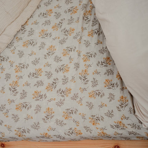 lullypop Fitted Cot Sheet (140x80cm) - Summer Meadow