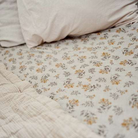 lullypop Fitted Cot Sheet (140x80cm) - Summer Meadow