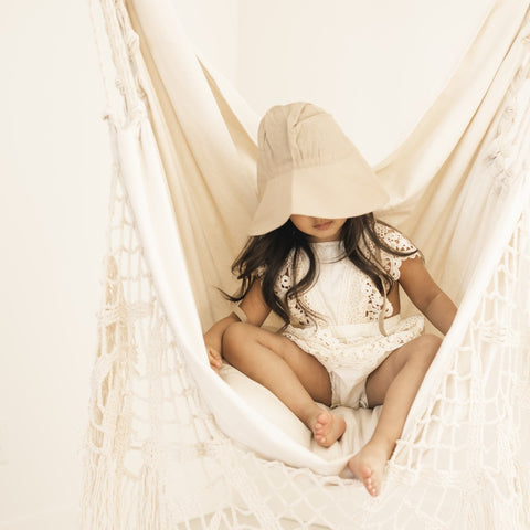lullypop Toddler's Sun Hat in Latte