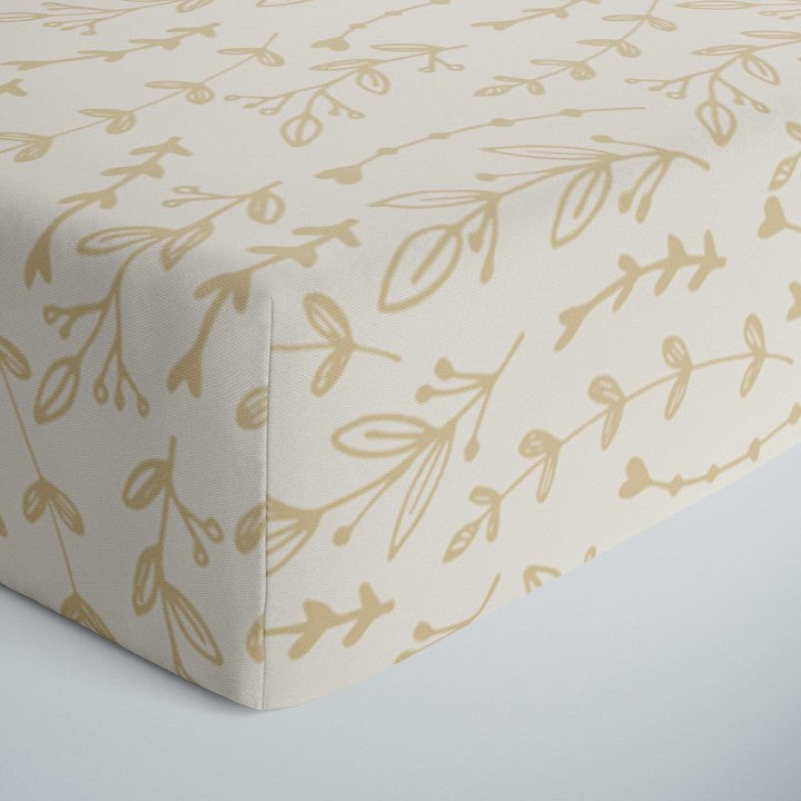 lullypop Fitted Cot Sheet (130x70cm) - Vines