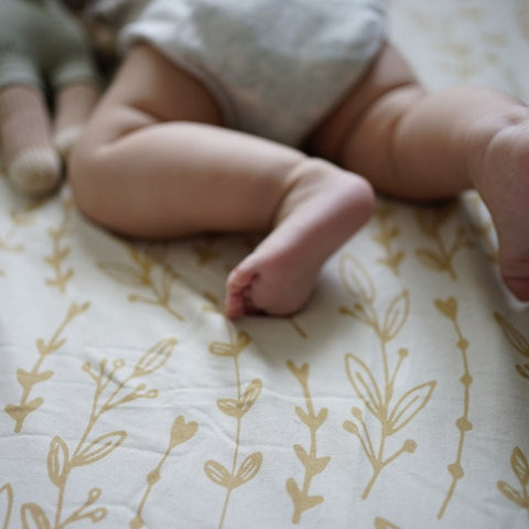lullypop Fitted Cot Sheet (130x70cm) - Vines