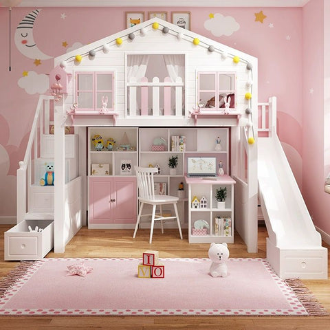 Nukhome Pink Tree House Loft Bed (S001)