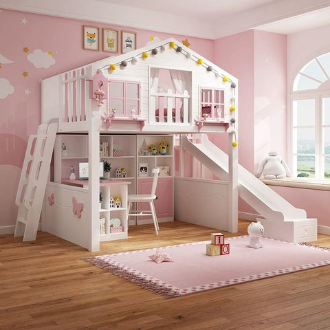 Nukhome Pink Tree House Loft Bed (S001)