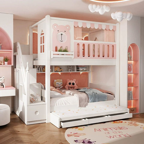 Nukhome Beary Bear Full Height Bunk Bed (Customizable)