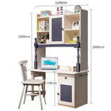 HB Rooms Royal Blue Study Desk with Unit