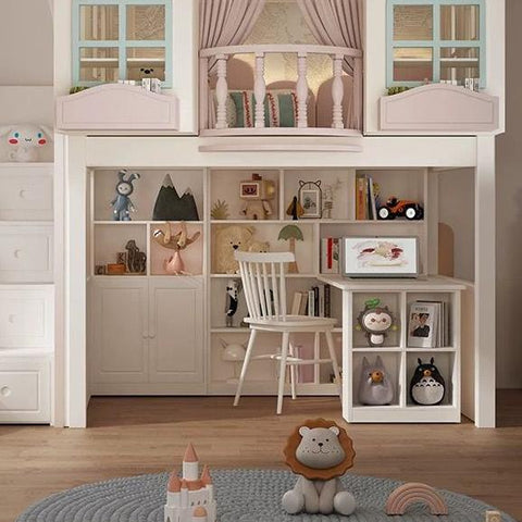 Nukhome Dream Castle Loft Table and Storage Options