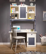 HB Rooms Royal Blue Study Desk with Unit