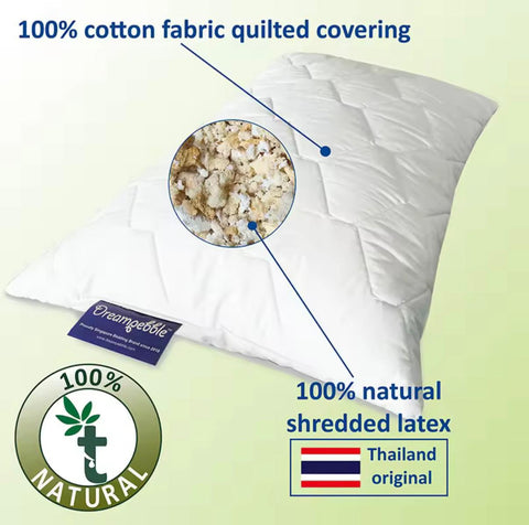 Dreampebble 100% Natural Shredded Latex Pillow