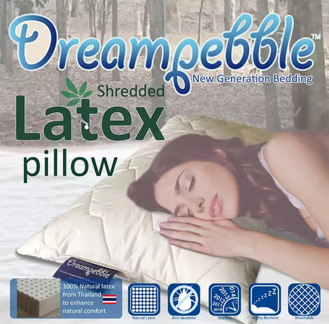 Dreampebble 100% Natural Shredded Latex Pillow