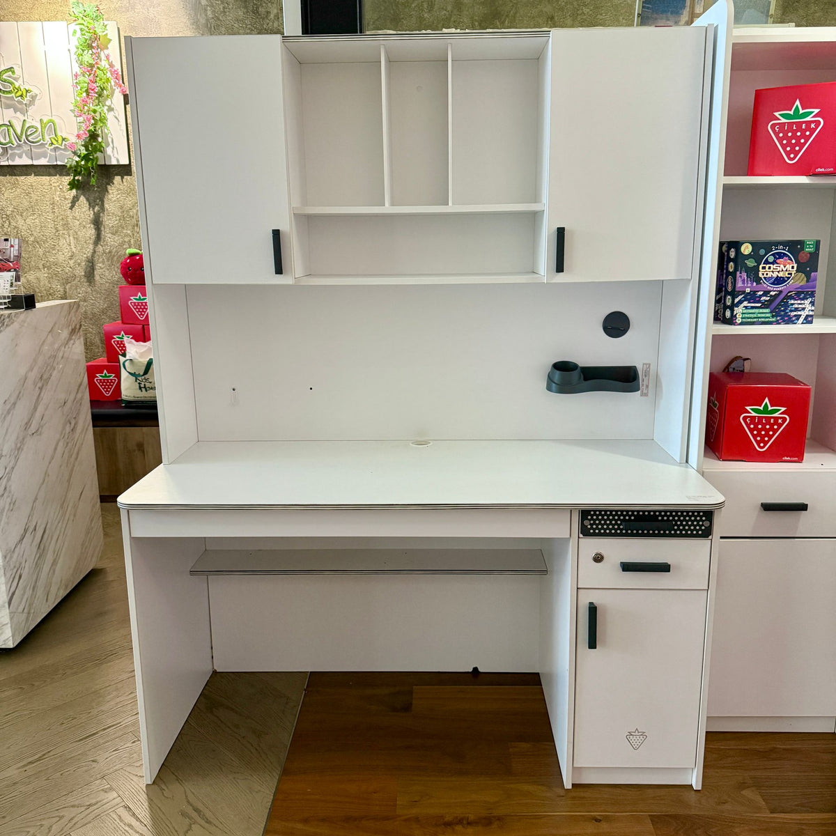 Cilek White Wide Study Desk and Unit (Display Unit)