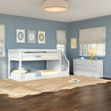 Maxtrix Kids Basic Floor Bunk Bed (Ladder or Staircase)