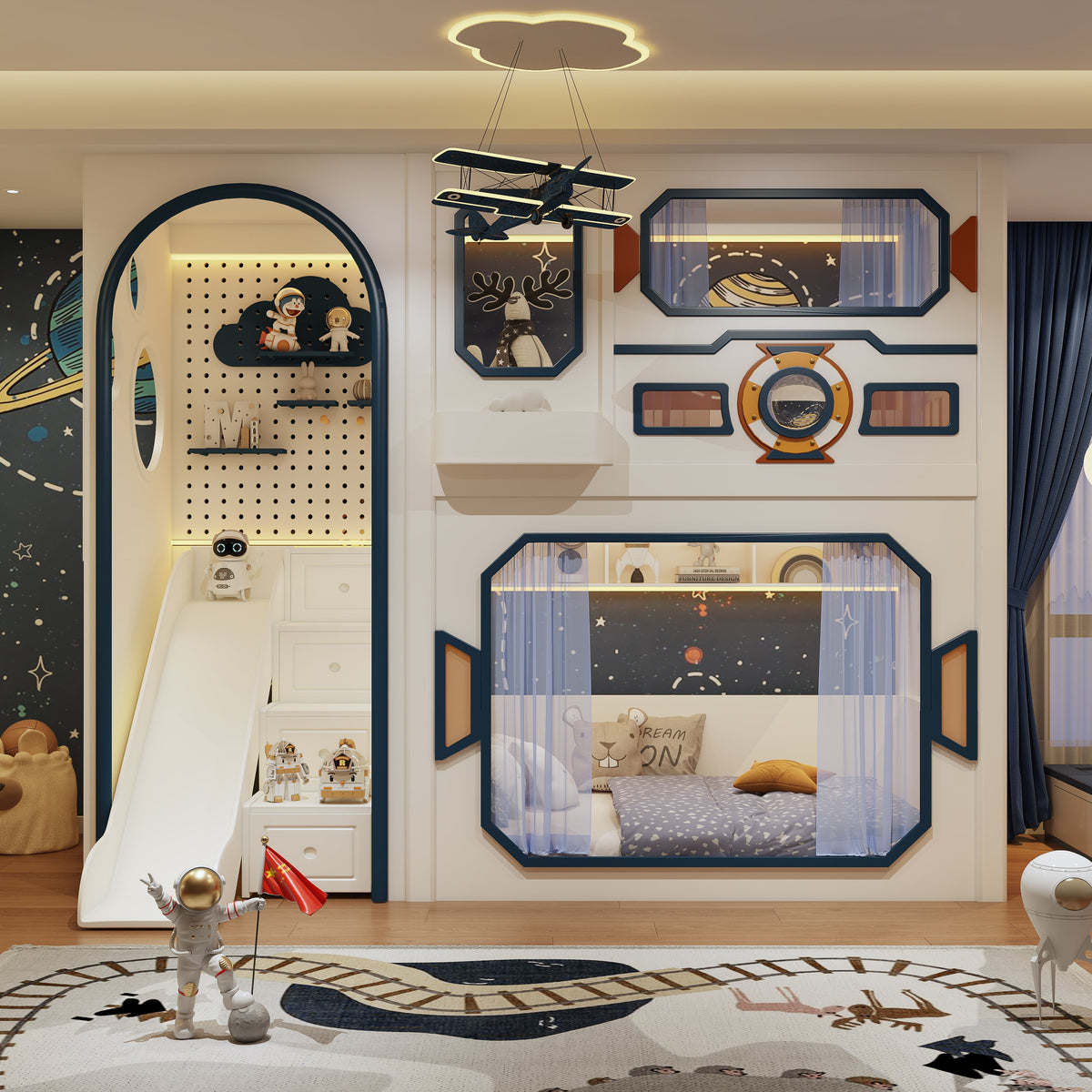 Nukhome X-Wing Full Height Bunk Bed (Customizable)