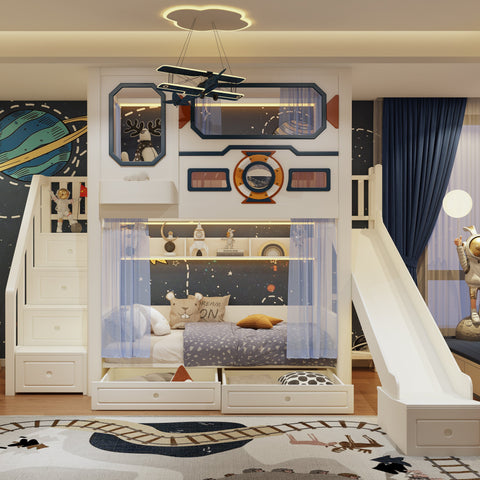 Nukhome X-Wing Full Height Bunk Bed (Customizable)
