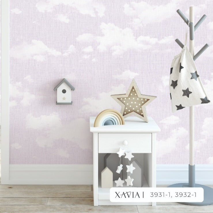 Purple Fluffy Clouds Wallpaper (Xavia 3932-1J)