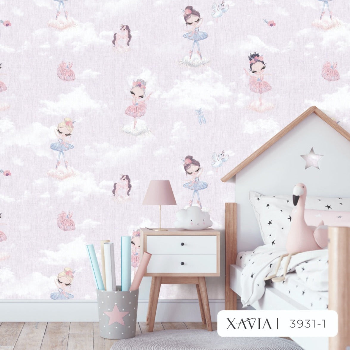 Ballerina and Purple Clouds Wallpaper (Xavia 3931-1J)