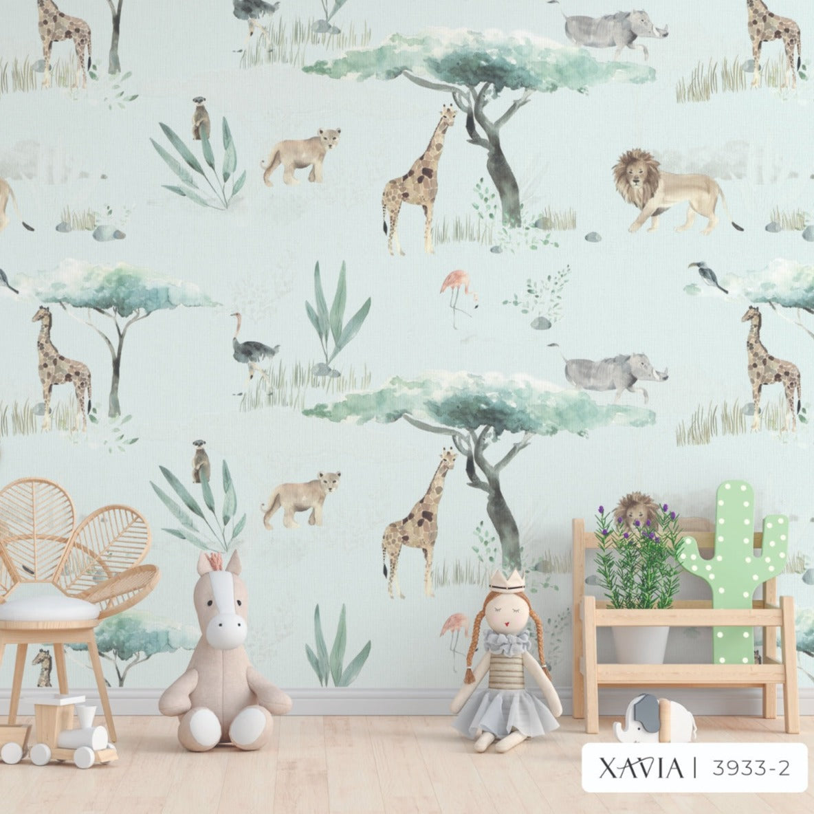 Animal Kingdom Wallpaper - Green (Xavia 3933-2J)