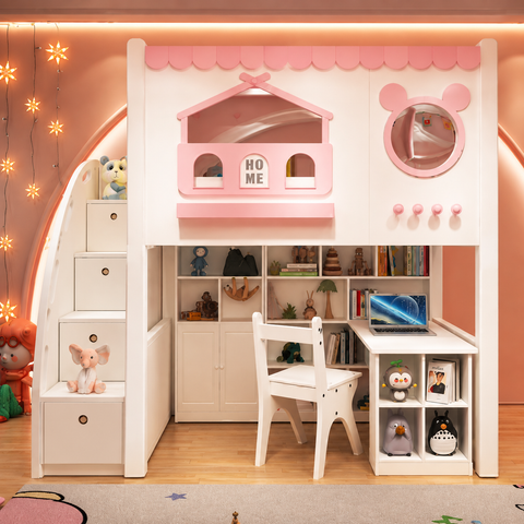 Nukhome Pink Home Loft Bed (710-6 Loft)