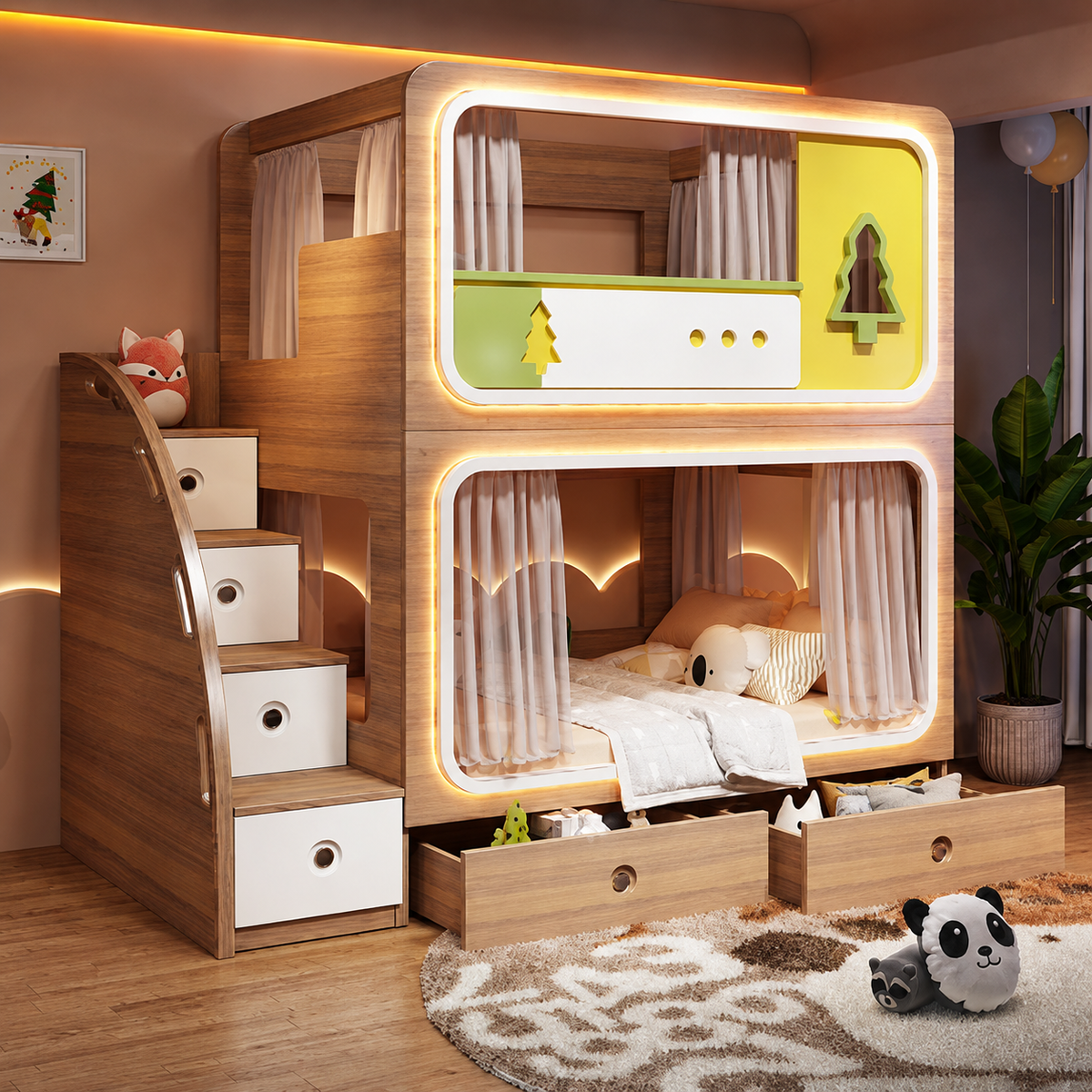 Nukhome Tree Cottage Bunk Bed (505-5)