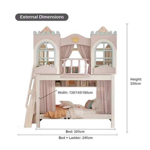 Nukhome Dream Castle Full Height Bunk Bed (Customizable)