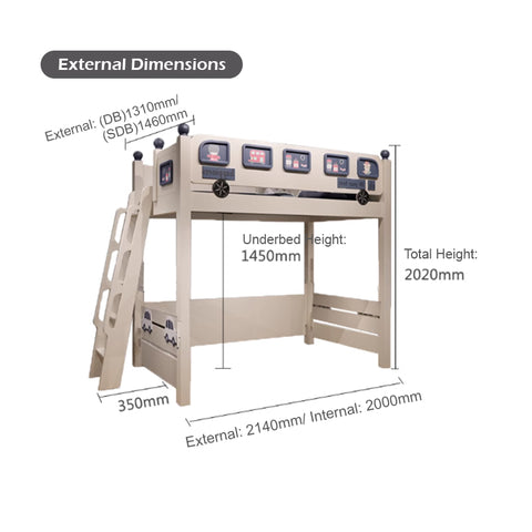 Nukhome Cruiser Loft Bed (Customizable)