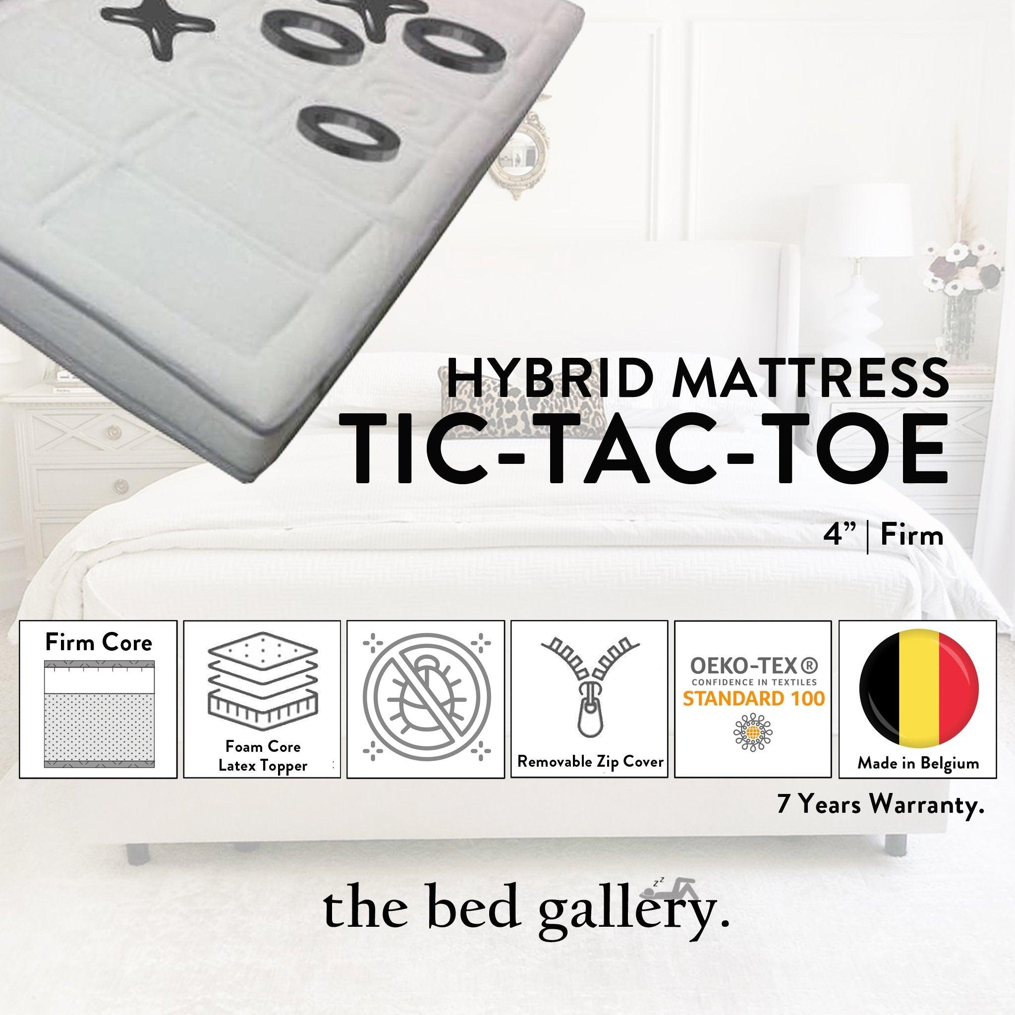 Bed Gallery 4" Hybrid Latex Tic-Tac-Toe Mattress(With Options)