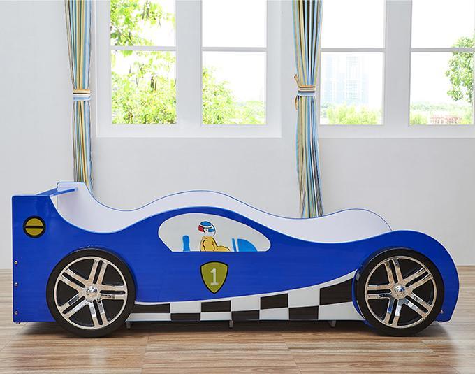 HB Rooms Grand Prix Basic Car Bed (Red or Blue) (Single or Double) - Kids Haven