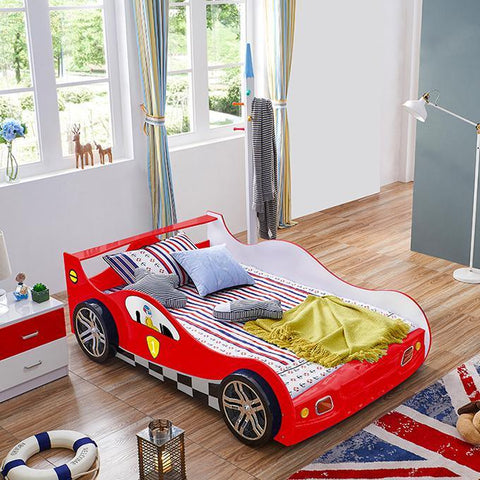 HB Rooms Grand Prix Basic Car Bed (Red or Blue) (Single or Double)