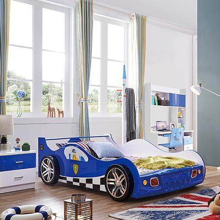 HB Rooms Grand Prix Basic Car Bed (Red or Blue) (Single or Double) - Kids Haven