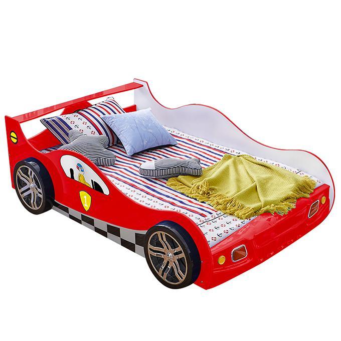 HB Rooms Grand Prix Basic Car Bed (Red or Blue) (Single or Double) - Kids Haven
