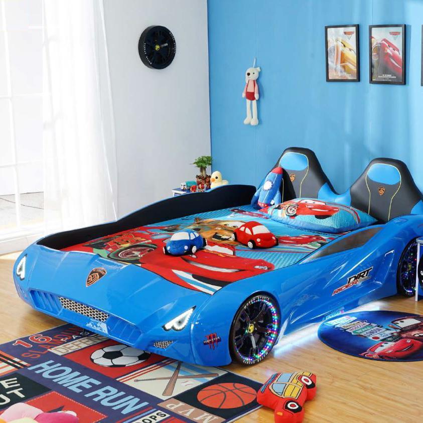 HB Rooms Grand Prix T300 Professional Car Bed (with lights and sound) (Red, Blue or Yellow) (Single or Double)