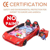 HB Rooms Grand Prix T300 Professional Car Bed (with lights and sound) (Red, Blue or Yellow) (Single or Double) - Kids Haven