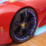 HB Rooms Grand Prix T300 Professional Car Bed (with lights and sound) (Red, Blue or Yellow) (Single or Double) - Kids Haven