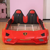 HB Rooms Grand Prix T600 Professional Car Bed (with lights and sound) (Red, White or Blue) (Single or Double) - Kids Haven