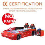 HB Rooms Grand Prix T600 Professional Car Bed (with lights and sound) (Red, White or Blue) (Single or Double) - Kids Haven