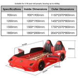 HB Rooms Grand Prix T600 Professional Car Bed (with lights and sound) (Red, White or Blue) (Single or Double) - Kids Haven