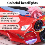 HB Rooms Grand Prix T600 Professional Car Bed (with lights and sound) (Red, White or Blue) (Single or Double) - Kids Haven