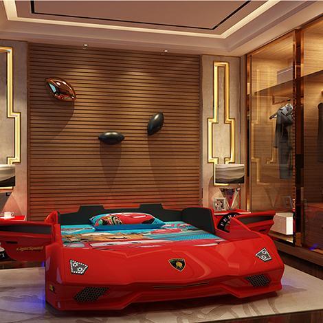 HB Rooms Grand Prix T600 Queen Car Bed (with lights and sound