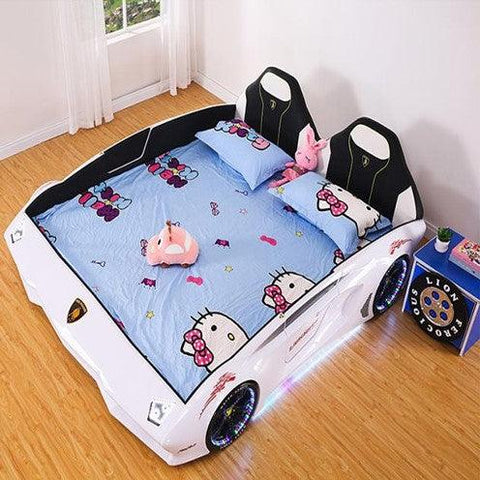 HB Rooms Grand Prix T600 Queen Car Bed (with lights and sound) (King available) - Kids Haven