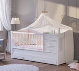 Rustic White Baby Canopy - Kids Haven