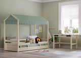 Cilek Montes Natural Roof Bed (90x200 Cm) - Dual Height - Kids Haven