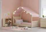 Cilek Montes Natural Side Roof Bed (90x200 Cm) - Dual Height - Kids Haven