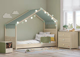 Cilek Montes Natural Side Roof Bed (90x200 Cm) - Dual Height - Kids Haven