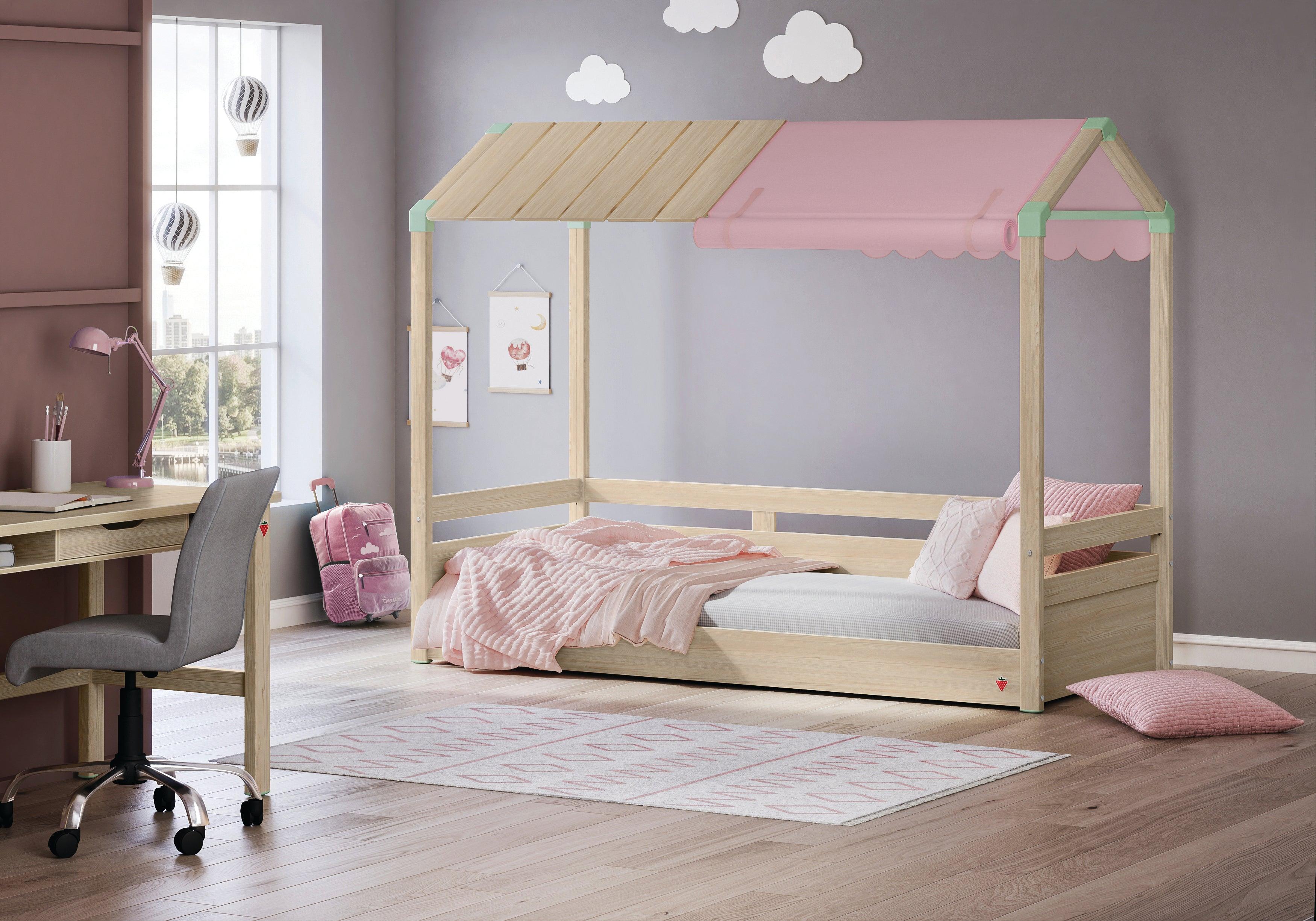 Cilek Montes Natural Roof Bed (90x200 Cm) - Dual Height - Kids Haven