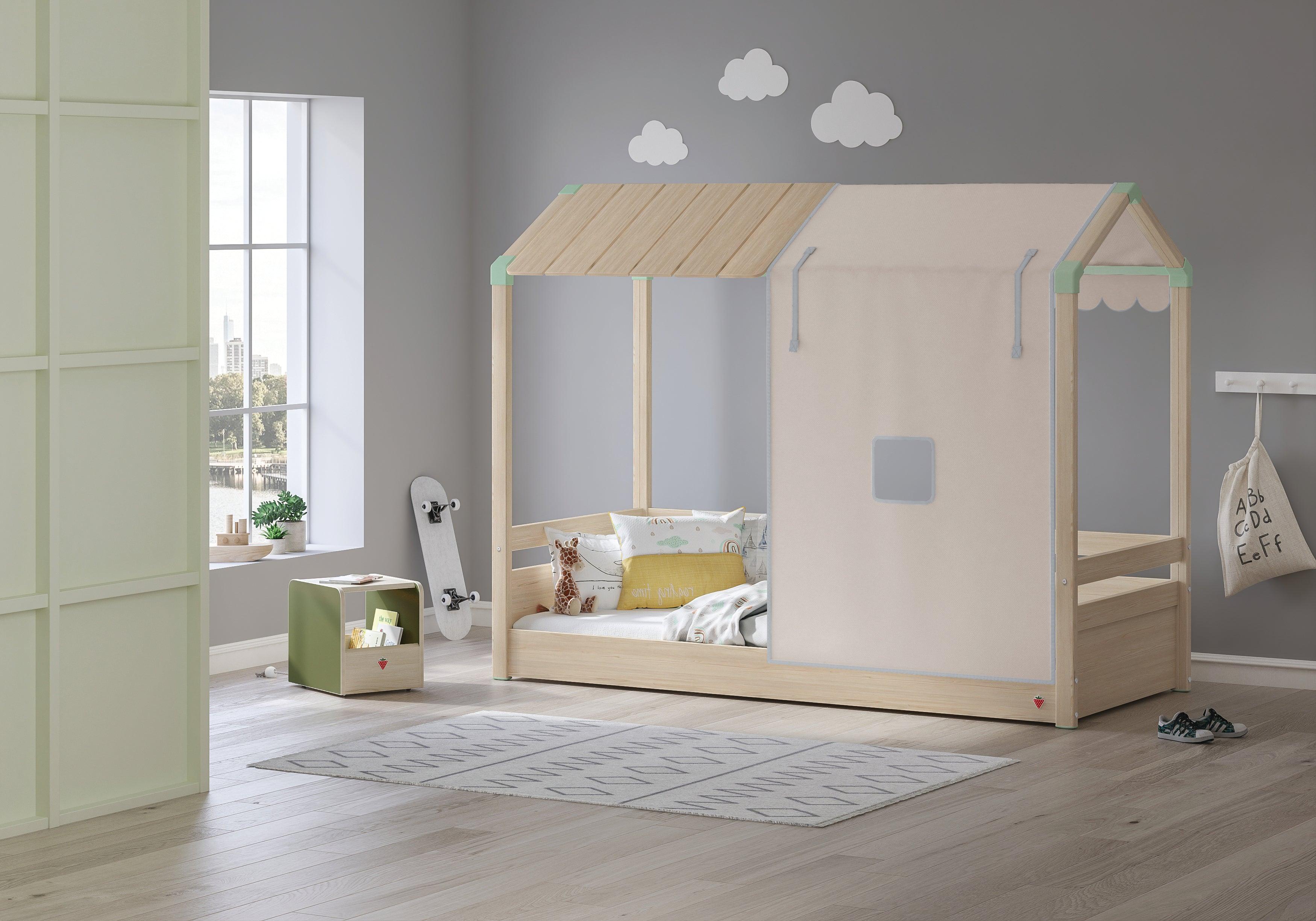 Cilek Montes Natural Roof Bed (90x200 Cm) - Dual Height - Kids Haven