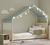 Cilek Montes Natural Side Roof Bed (90x200 Cm) - Dual Height - Kids Haven