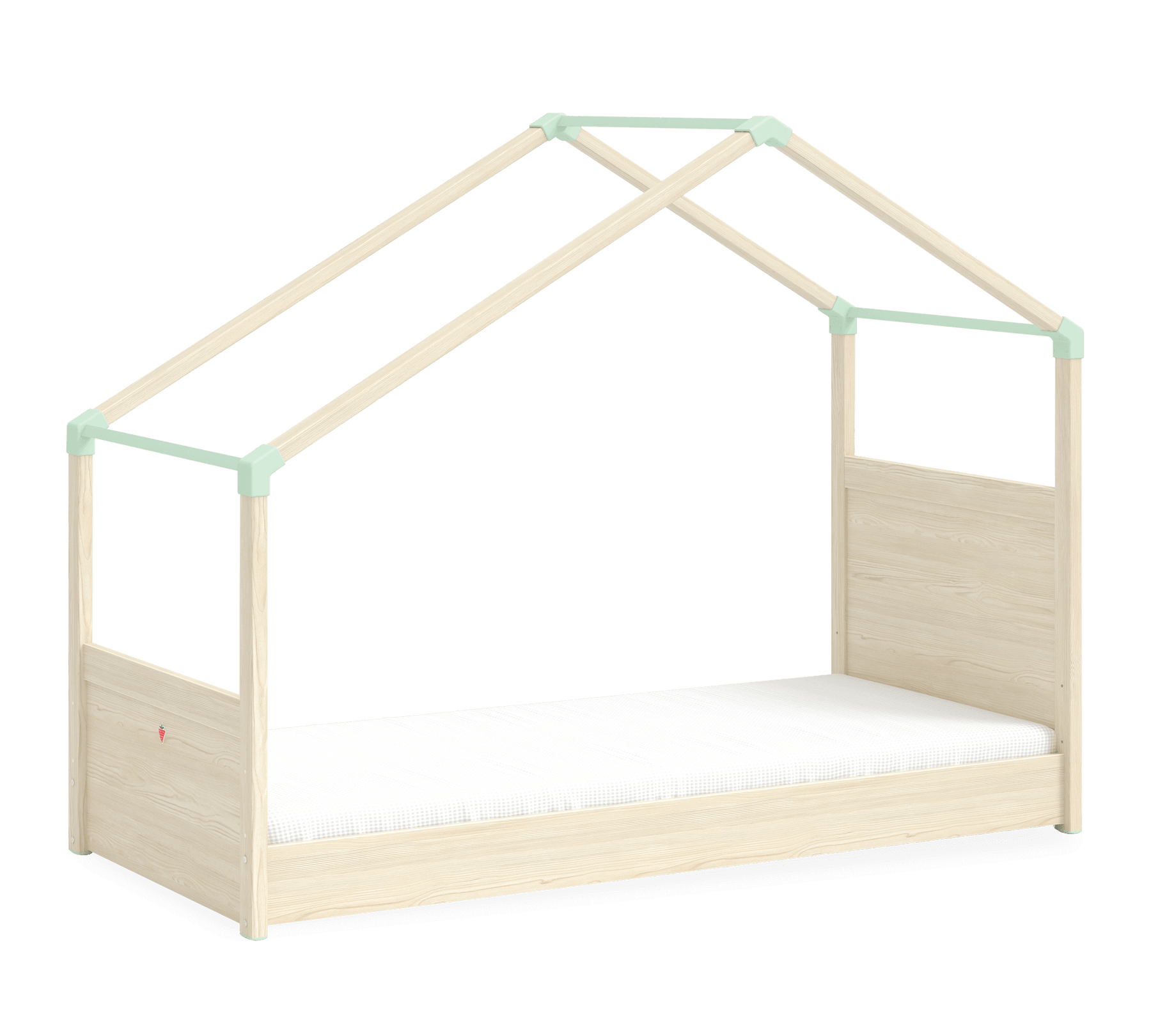Cilek Montes Natural Side Roof Bed (90x200 Cm) - Dual Height - Kids Haven